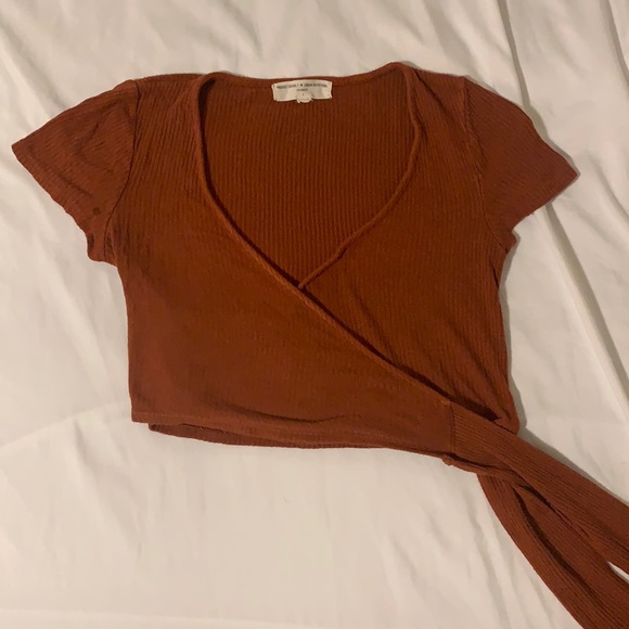 Project Social T Rust Orange Bailey Wrap Tee - Picture 4 of 9